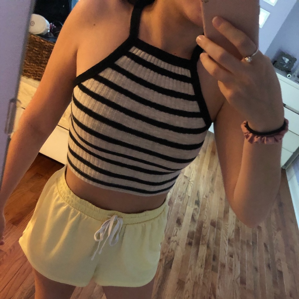 Black and white stripe tank